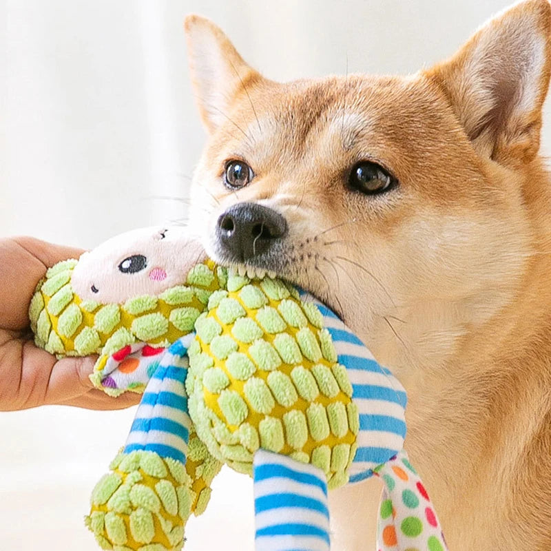 PupSup Plush Squeaky Puzzle Toy | Bite-Resistant Interactive Chew Toy for Dogs & Cats