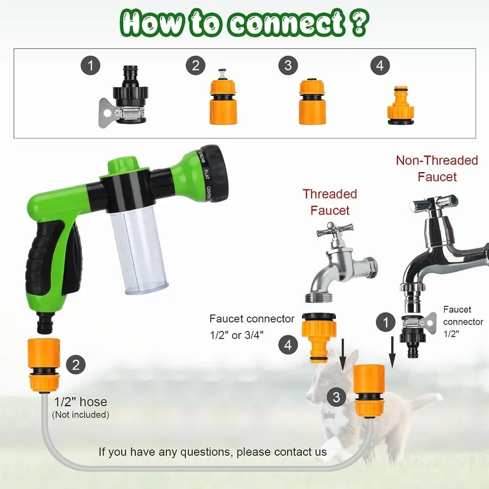 PupSup 8-in-1 Shower Sprayer