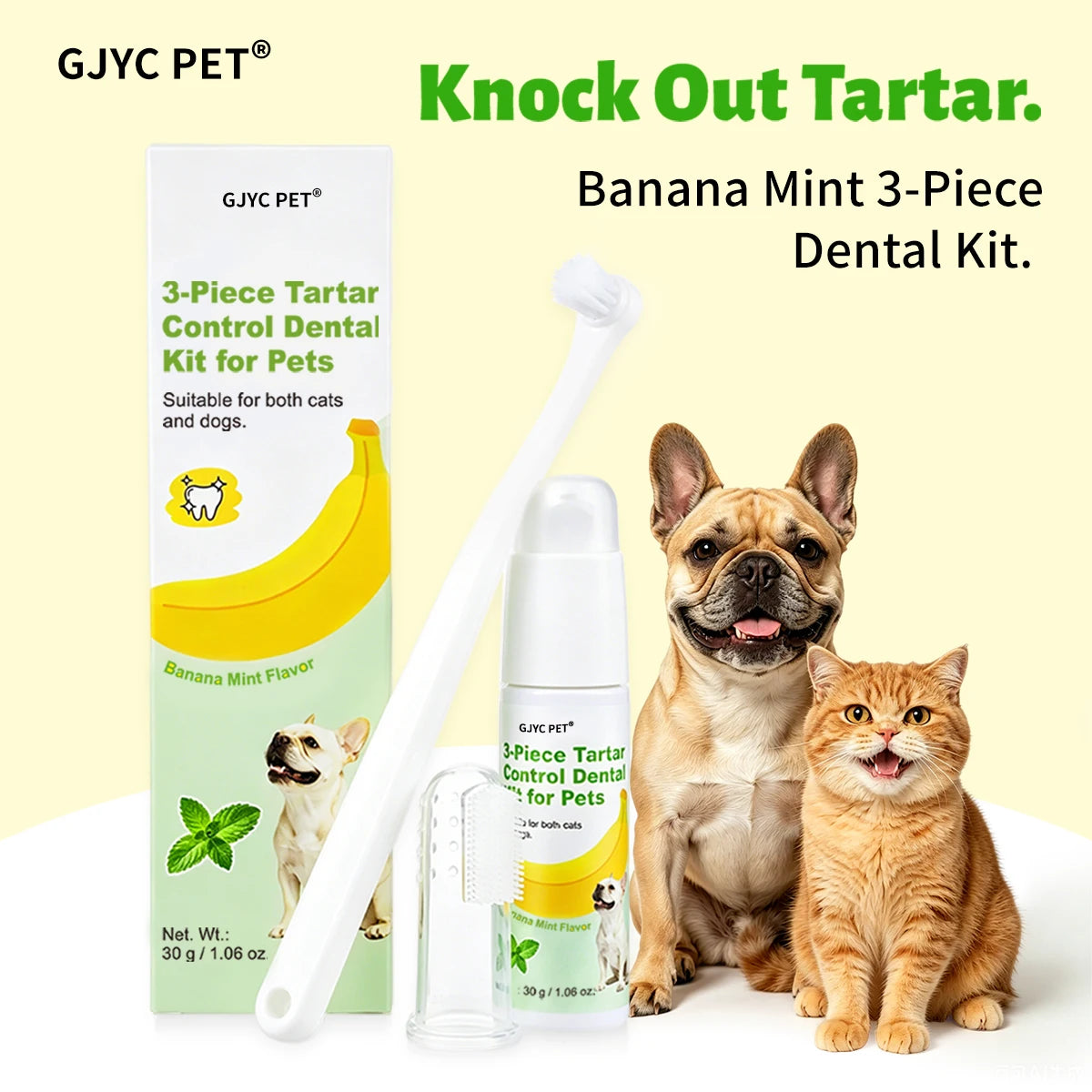 PupSup 3-Piece Pet Dental Care Kit | Fresh Breath & Healthy Gums