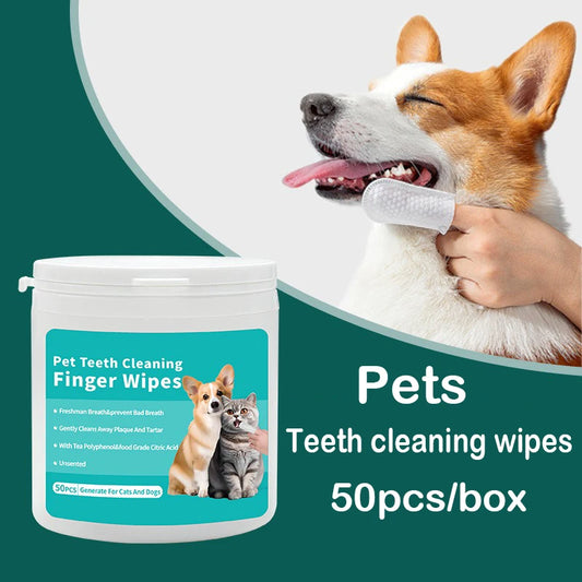 PupSup Dental Wipes & Finger Toothbrush Kit | Fresh Breath for Dogs & Cats