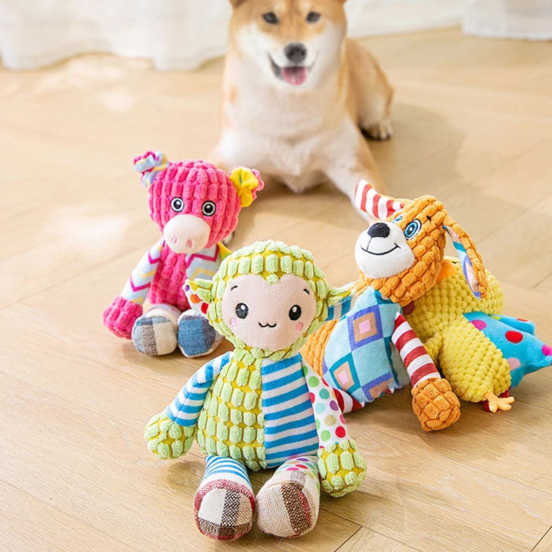 PupSup Plush Squeaky Puzzle Toy | Bite-Resistant Interactive Chew Toy for Dogs & Cats