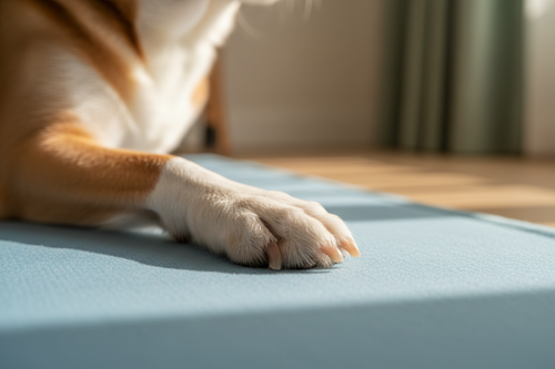 Cooling Mat – paw close-up on mat